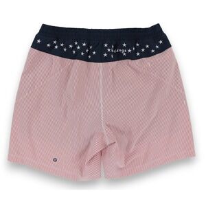 Birddogs Shorts Mens Large Red Seersucker Lined Athletic Running Gym 7" Inseam